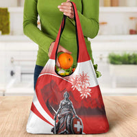 Switzerland Swiss National Day Grocery Bag Helvetia Matterhorn