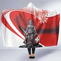 Switzerland Swiss National Day Hooded Blanket Helvetia Matterhorn