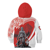 Switzerland Swiss National Day Kid Hoodie Helvetia Matterhorn