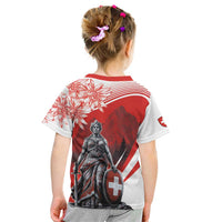 Switzerland Swiss National Day Kid T Shirt Helvetia Matterhorn