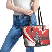 Switzerland Swiss National Day Leather Tote Bag Helvetia Matterhorn