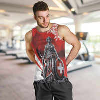 Switzerland Swiss National Day Men Tank Top Helvetia Matterhorn