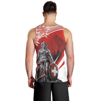 Switzerland Swiss National Day Men Tank Top Helvetia Matterhorn