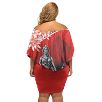 Switzerland Swiss National Day Off Shoulder Short Dress Helvetia Matterhorn