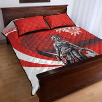 Switzerland Swiss National Day Quilt Bed Set Helvetia Matterhorn