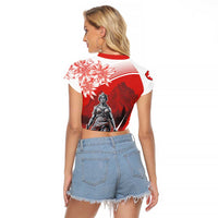 Switzerland Swiss National Day Raglan Cropped T Shirt Helvetia Matterhorn