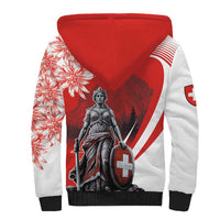 Switzerland Swiss National Day Sherpa Hoodie Helvetia Matterhorn