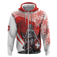 Switzerland Swiss National Day Zip Hoodie Helvetia Matterhorn