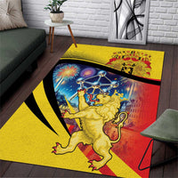 Belgium National Day Area Rug Atomium Leo Belgicus