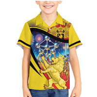 Belgium National Day Family Matching Mermaid Dress and Hawaiian Shirt Atomium Leo Belgicus