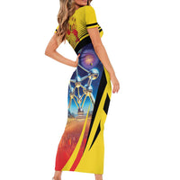 Belgium National Day Family Matching Short Sleeve Bodycon Dress and Hawaiian Shirt Atomium Leo Belgicus