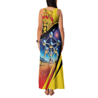 Belgium National Day Family Matching Tank Maxi Dress and Hawaiian Shirt Atomium Leo Belgicus