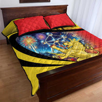 Belgium National Day Quilt Bed Set Atomium Leo Belgicus