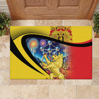 Belgium National Day Rubber Doormat Atomium Leo Belgicus