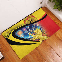 Belgium National Day Rubber Doormat Atomium Leo Belgicus