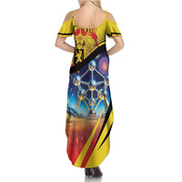 Belgium National Day Summer Maxi Dress Atomium Leo Belgicus
