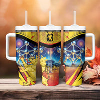 Belgium National Day Tumbler With Handle Atomium Leo Belgicus