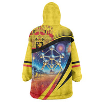 Belgium National Day Wearable Blanket Hoodie Atomium Leo Belgicus