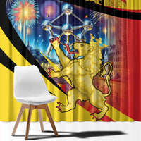 Belgium National Day Window Curtain Atomium Leo Belgicus