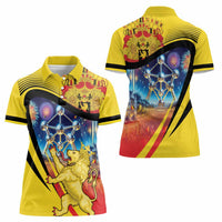 Belgium National Day Women Polo Shirt Atomium Leo Belgicus