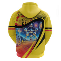 Belgium National Day Zip Hoodie Atomium Leo Belgicus