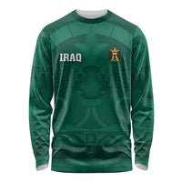 Iraq Football Custom Long Sleeve Shirt Mesopotamian Lion Pattern