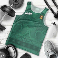 Iraq Football Custom Men Tank Top Mesopotamian Lion Pattern
