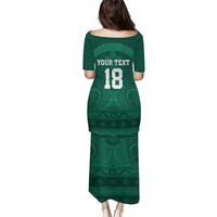 Iraq Football Custom Puletasi Mesopotamian Lion Pattern