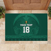 Iraq Football Custom Rubber Doormat Mesopotamian Lion Pattern