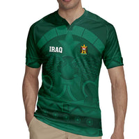 Iraq Football Custom Rugby Jersey Mesopotamian Lion Pattern
