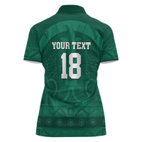 Iraq Football Custom Women Polo Shirt Mesopotamian Lion Pattern