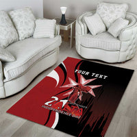 Personalized Malta Independence Day Area Rug Maltese Cross With Independence Monument