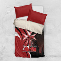 Personalized Malta Independence Day Bedding Set Maltese Cross With Independence Monument