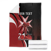 Personalized Malta Independence Day Blanket Maltese Cross With Independence Monument