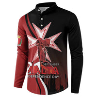 Personalized Malta Independence Day Button Sweatshirt Maltese Cross With Independence Monument