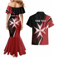 Personalized Malta Independence Day Couples Matching Mermaid Dress and Hawaiian Shirt Maltese Cross With Independence Monument
