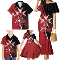 Personalized Malta Independence Day Family Matching Mermaid Dress and Hawaiian Shirt Maltese Cross With Independence Monument