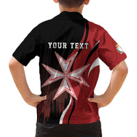 Personalized Malta Independence Day Family Matching Off The Shoulder Long Sleeve Dress and Hawaiian Shirt Maltese Cross With Independence Monument