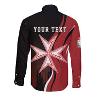 Personalized Malta Independence Day Long Sleeve Button Shirt Maltese Cross With Independence Monument