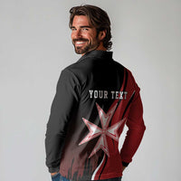 Personalized Malta Independence Day Long Sleeve Polo Shirt Maltese Cross With Independence Monument