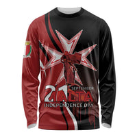 Personalized Malta Independence Day Long Sleeve Shirt Maltese Cross With Independence Monument