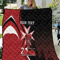 Personalized Malta Independence Day Quilt Maltese Cross With Independence Monument