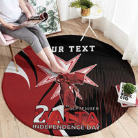 Personalized Malta Independence Day Round Carpet Maltese Cross With Independence Monument