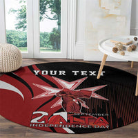 Personalized Malta Independence Day Round Carpet Maltese Cross With Independence Monument