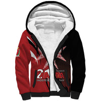 Personalized Malta Independence Day Sherpa Hoodie Maltese Cross With Independence Monument