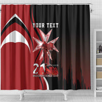 Personalized Malta Independence Day Shower Curtain Maltese Cross With Independence Monument