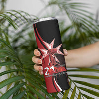 Personalized Malta Independence Day Skinny Tumbler Maltese Cross With Independence Monument