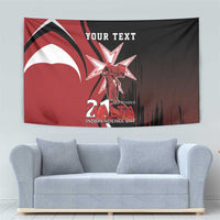 Personalized Malta Independence Day Tapestry Maltese Cross With Independence Monument