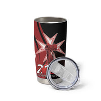 Personalized Malta Independence Day Tumbler Cup Maltese Cross With Independence Monument