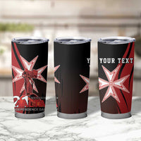 Personalized Malta Independence Day Tumbler Cup Maltese Cross With Independence Monument